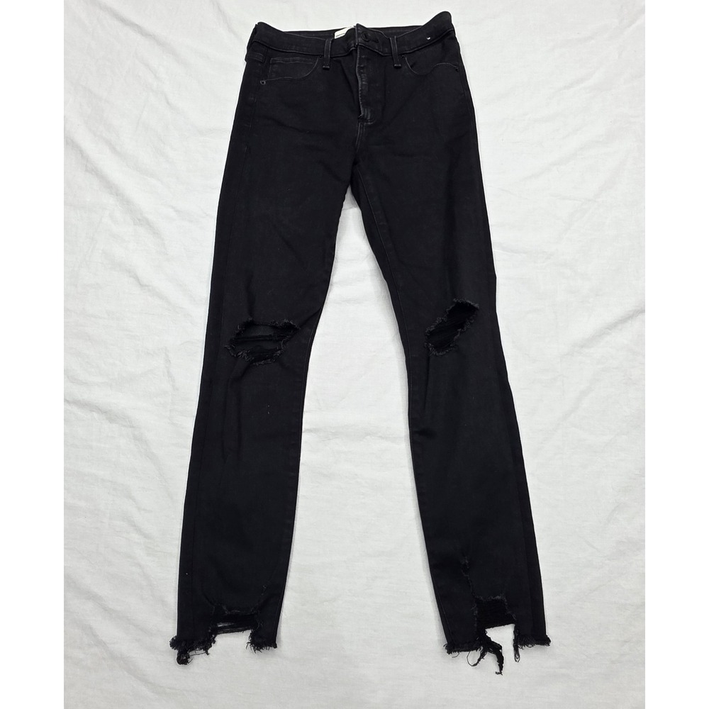 Abercrombie & Fitch Women's Black High Rise Super Skinny Ankle Jeans Size 27/4R